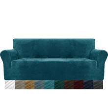 MAXIJIN Thick Velvet Sofa Covers 3 Seater Super Stretch Non Slip Couch Cover for