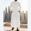 Robe longue Thobe islamique pour hommes,-Marron clair XL 7