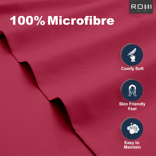 Rohi Microfibre Super King Flat Sheet – Comfy Soft & Breathable Flat Bed Sheet – 2