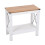 Living And Home Modern Wood Grain Top Sofa Side Table w/ Lower Shelf - 60x30x55cm 3
