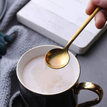 16 Packs, Gold-Plated Stainless Steel Coffee Spoon,  Teaspoon for Coffee Sugar Dessert Cake Ice Cream
