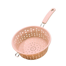 Passoire en Silicone Durable avec mailles fines, cuillère-Rose