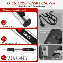 Engraving Pen Cordless Engraving Pen for Artists & DIYers - Engrave 60+ Surfaces - Beginner Friendly- 30 Bits