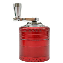 Moulin à Épices Manuel Rouge en Acier Inoxydable pour Noix de Muscade, Gingembre, Sel Gemme et Poivre