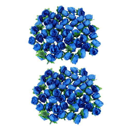100 Artificial Roses, 3 cm Tall, Wedding Decoration, Navy