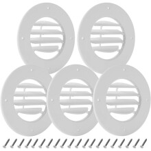 5Pack 6.5" RV Ceiling Vent Covers for Inside , RV AC Vent Cover Replacement, Fits 4-5/8" Ducts, Rotatable Slats