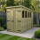 4 x 10 Pent Shed Tanalised (Double Door, With Windows) 1