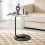 Living And Home 39cm Dia C-Shaped Round Side Table, White Marble 2