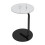 Living And Home 39cm Dia C-Shaped Round Side Table, White Marble 4
