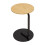Living And Home 39cm Dia C-Shaped Round Side Table, Natural Wood 4
