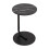 Living And Home 39cm Dia C-Shaped Round Side Table, Black Marble 3