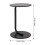 Living And Home 39cm Dia C-Shaped Round Side Table, Black Marble 5
