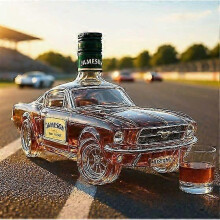 (Sports Car A) New 300ml Whiskey Decanter Bald Eagle, Dachshund, Owl, Shaped Bottle, Eagle Shaped
