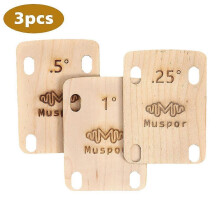 3pcs Electric Guitar Neck Shims Maple Plate .25/.5/1 Degree Replacement Parts