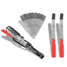 10MM Jam Nut Valve Adjustment Tool 648827&A308 Offset Tappet Feeler Gauge Set 11Blades with Two Handles for ,