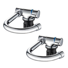 2X Robinet de Cuisine Pliable 360 Dgree Rotation ÉVier Robinet D'Eau Robinet Mitigeur Eau Froide et Chaude Mitigeur pour Bateau Rv