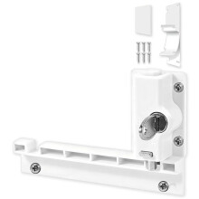 Patio Sliding Door Security Foot Kick Lock with Keyed, Fits Top Rail-Childproof Patio Door Guardian-or Bottom 1 Pack