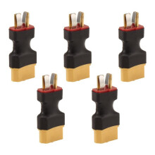 RC XT60 Female to Male T Plug Connector Adapter Wireless RC LiPo Battery Connector for Deans Male to XT60 Female, Male