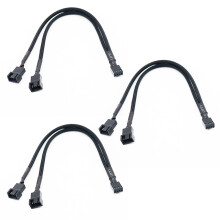 3X Cavo Intrecciato da 1 Un 2 Vie Splitter Un Y Pin Un 3/4 Pin PWM Connettore Maschio Ventola Computer PC Cavo Adattatore Prolunga Ventola