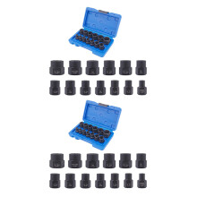 26 Pièces pour Extracteur D'écrous de Boulons, Douille D'Extracteur D'écrous, Ensemble D'Outils pour Enlever Les Boulons