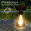 4 Pack Solar Hanging Lights Replacement Top with Bulb 3.15 Inch Solar Light Replacement Top Part Lantern Accessories 2