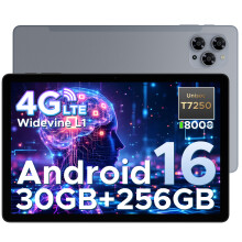 DOOGEE TAB G6 Grey Tablet 11 inch Android 16 Tablets,30GB+256GB/2TB tablet with sim card slot,8000mAh&T7250 Octa Core Android Tablets,4G LTE+2 Speaker