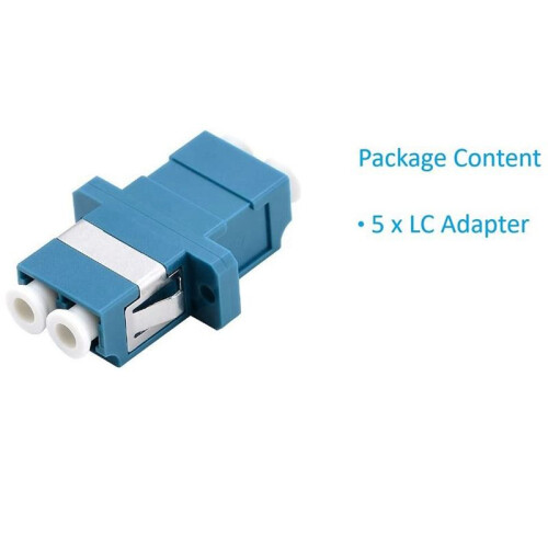 LC Fiber Optic Adapter - LC to LC Duplex Singlemode Coupler - 10 Pack - 2