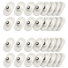 32Pcs Stainless Steel Swivel Caster Wheels with 360 Degree Rotation for Furniture, Storage Boxes, Cabinet, Trash