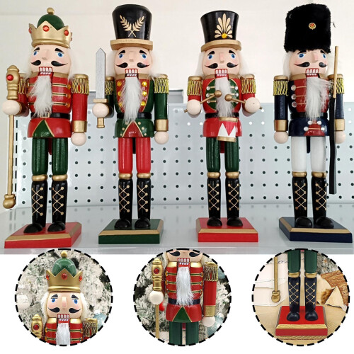 (Ll0017) Christmas Tabletop Nutcracker Personalized Desktop Decor for Fireplaces Mantel 1