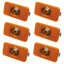 6X 24V Voiture Camion LED Feu de Position Latéral Ambre Indicateur Lampe 4 LED pour  Trucks FM / FH