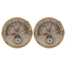 2pcs 5Inch Min Max Thermometer Hygrometer Wall Mount Wall Hang Analog Anti Rain Temperature Humidity Meter