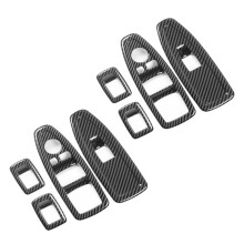 8Pcs for 1 3 4 Series 3GT F20 F30 F31 F34 F36 Window Glass Lift Button Decoration ABS Carbon Fiber Panel Decoration