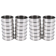 Doppelte Gerollte Torten Ringe Runde Runde Muffin Ringe Aus Edelstahl Metall Fladen Ringe Formen Zur Herstellung Von Fladen Brot, Torte, Muffin 24