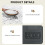 Wall And Desktop Alarm Clock With LCD Screen Temperature-Black 10