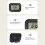 Wall And Desktop Alarm Clock With LCD Screen Temperature-Black 9