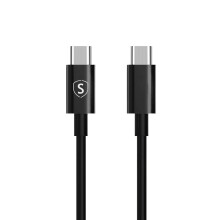 Snabbladdningskabel USB-C till USB-C 60W, 3A, PD, 0,25m - Svart