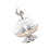 Sturdy Quality Plastic Serving Tray Nontoxic Holders-Silver Low 1