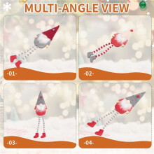 3 Pezzi Natale Senza Volto Gnomo un Gamba Lunga Albero di Natale di Babbo Natale Decorazioni per Bambole con Ornamento un Goccia per Regali Pendenti