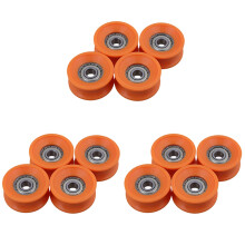 12Pcs 6X30X13mm Kunststoffbeschichtete Abgedichtete Lager Stahl 606Z Deep U NutfüHrung Riemenscheibenschiene