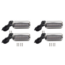 4 StüCke 27 Blaue LED Edelstahl Lichter Unterwasser Ponton für Marine Boot Transom