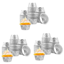 450 Stücke Aluminium Folie Cupcake Cups Ramekin Muffin Back Förmchen, Einweg Muffin Liner, Ramekin Halter Cups