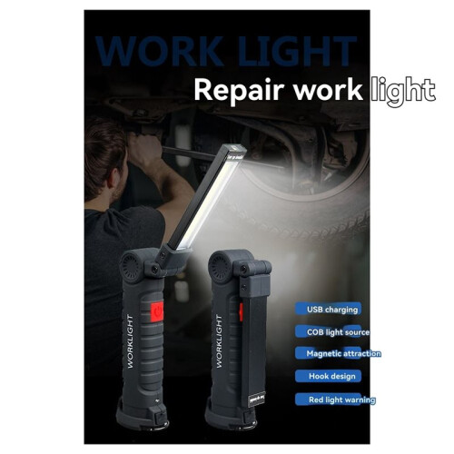 2Pack Rechargeable LED Work Lights with Magnetic Base, 360 Rotation,Versatile Lighting for Repairs, Outdoors Work 2