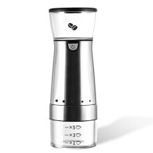 Bärbar Elektrisk Kaffekvarn i Rostfritt Stål, Keramisk Malning, Kaffekvarn med USB-Laddningsbar Köksmaskin