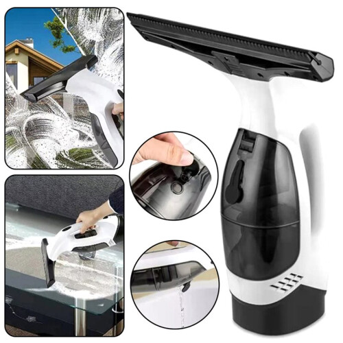 White Cordless Rechargeable Automatic Portable Machine Window Wiper EU Plug 1