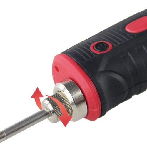 2X USB Soldering Iron  E10 Interface Battery Soldering Iron  Threaded Soldering Iron (Pointed) 1
