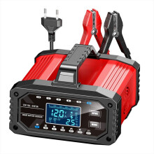 15A Battery Charger, 12/24V Lead Acid Car Battery Charger, Automotive Jump , Upgraded Trickle Charger EU Plug