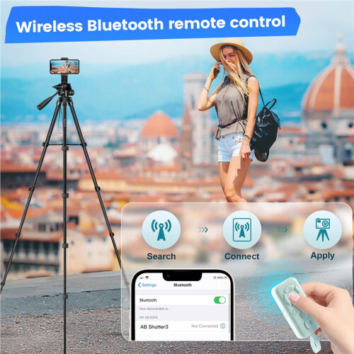 Protable  Remote Control Self-Timer Camera Stick Shutter Button Wireless Controller Light Green 2