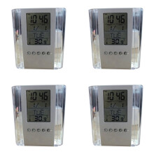 4X Perpetual Calendar Pen Clock Electronic Pen Clock Cylinder Electronic Alarm Clock