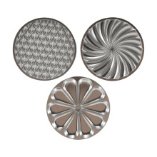 6Pcs Cookie Stamps Metal Cookie Press Mold with Wooden Handle for DIY Baking Cake Pastry Cutters Cookie Press for Baking