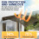 3PCS Window Door Canopy Fixed Awning Porch UV 4